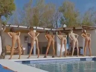 Seven naked girls like an army vid