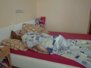 OldNanny Old skinny woman masturbating with damsel