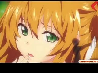 Cycate japońskie anime koedukacyjne tittyfucking i na twarz cumming
