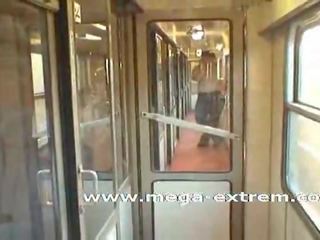 Public sex video by smashing amateur-slut in a train