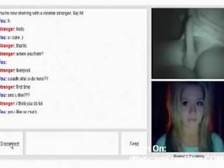Omegle Blonde Teen Chats With Big pecker