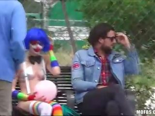 Hard fucking a erotic clown along the way